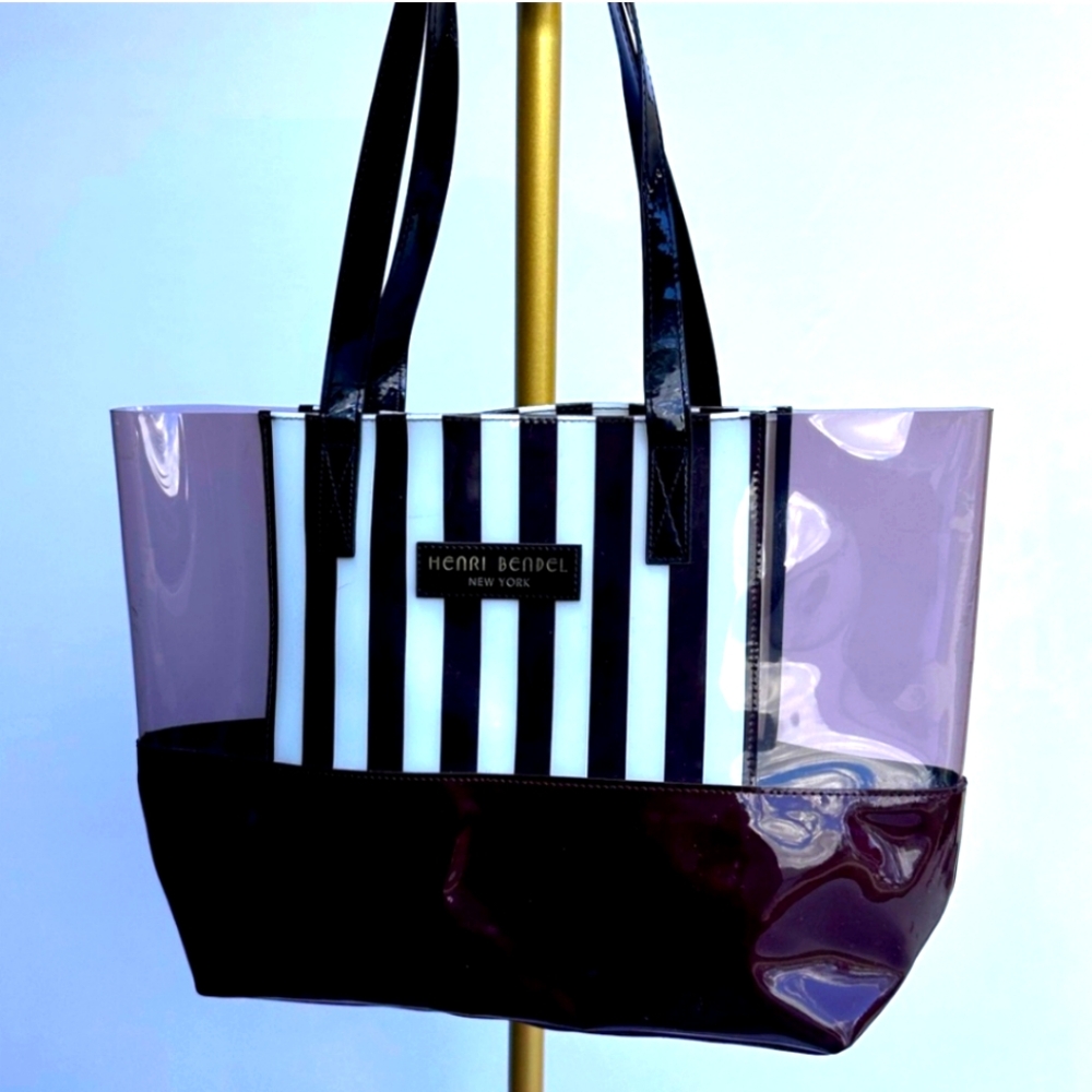 Vintage Henri Bendel Signature Tote with Iconic Stripes